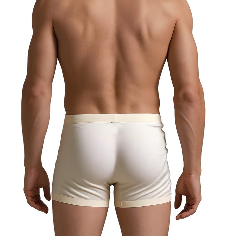 3pcs Satin Silk Boxer Briefs Mid Waist Underpants,Men's Light Luxury Satin Ice Silk Fashion Breathable Boxer Briefs, Silky Sexy Mens Underwear
