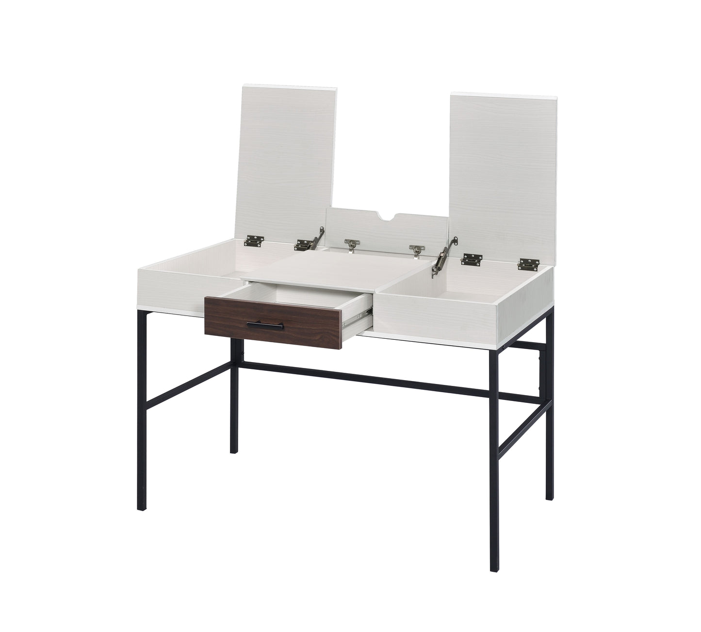 Verster Natural & Black Finish Writing Desk W USB