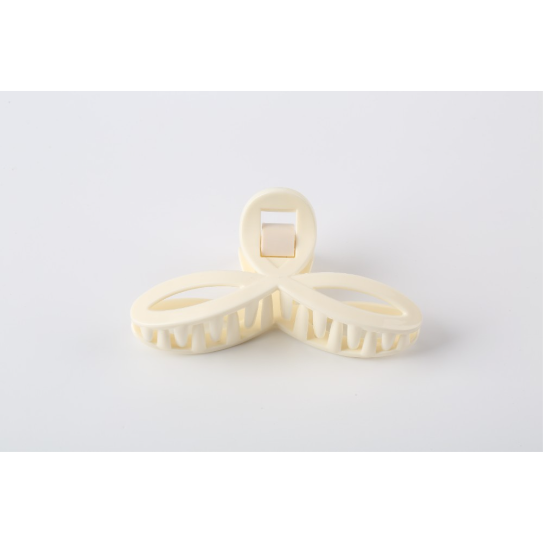 Fashionable Korean Hair Accessories Simple Cross Design Big Grip Hair Clip Solid Color Plastic Hair Clip