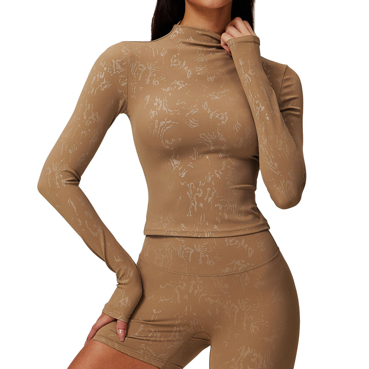 Women's Bronzing Yoga Long-sleeved Top