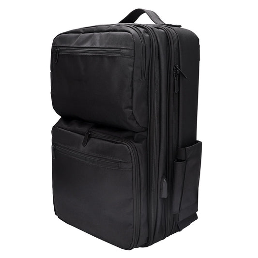 Black Portable High Capacity Backpack For Makeup Artistsmultifunctional