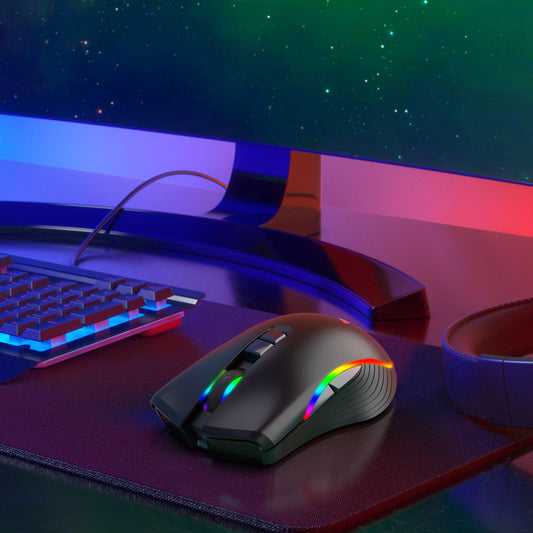 Wireless Gaming Type-C Charging Interface RGB Dazzling Light Bluetooth Optical Mouse