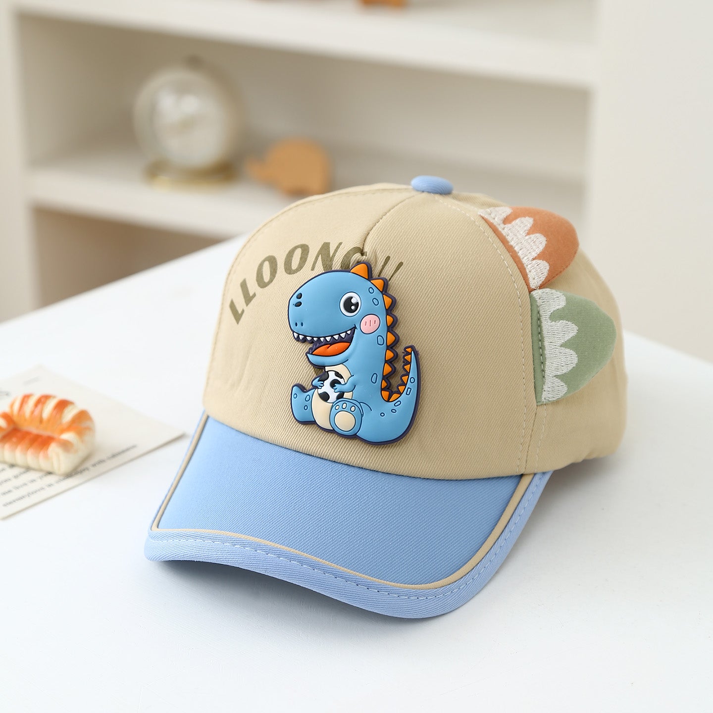 Summer Men's And Women's New Cartoon Football Small Dinosaur Baseball Cap, Korean-style Multi-color Children's Baseball Cap For Outdoor Sun Protection