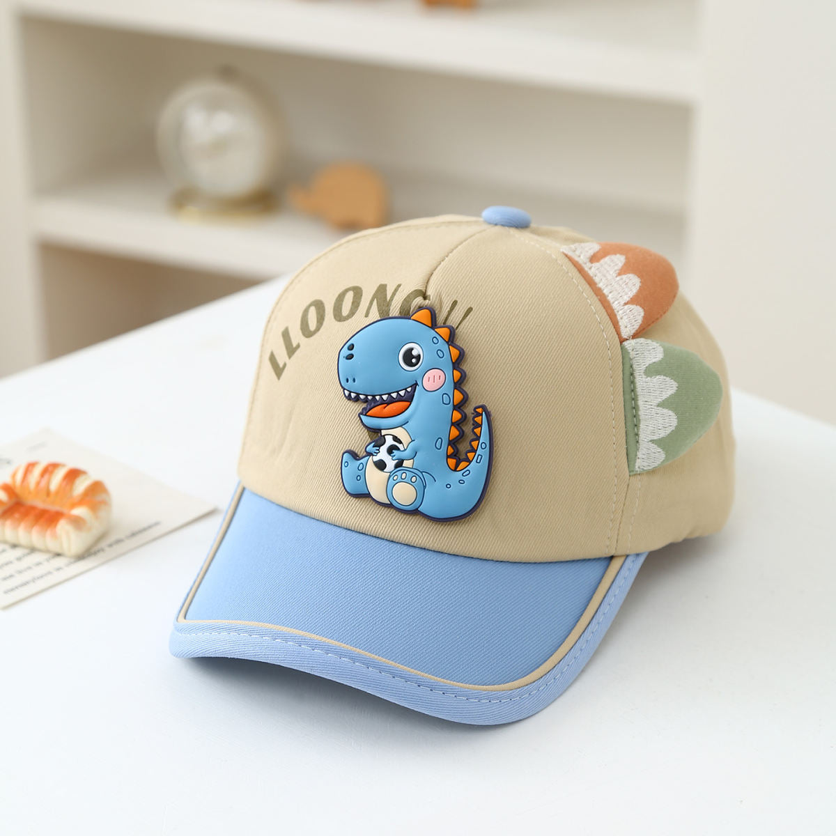 Summer Men's And Women's New Cartoon Football Small Dinosaur Baseball Cap, Korean-style Multi-color Children's Baseball Cap For Outdoor Sun Protection