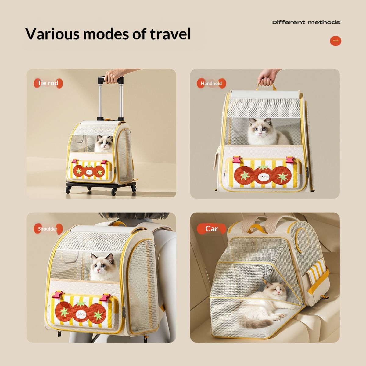 Pet Backpack Outdoor Portable Large Capacity