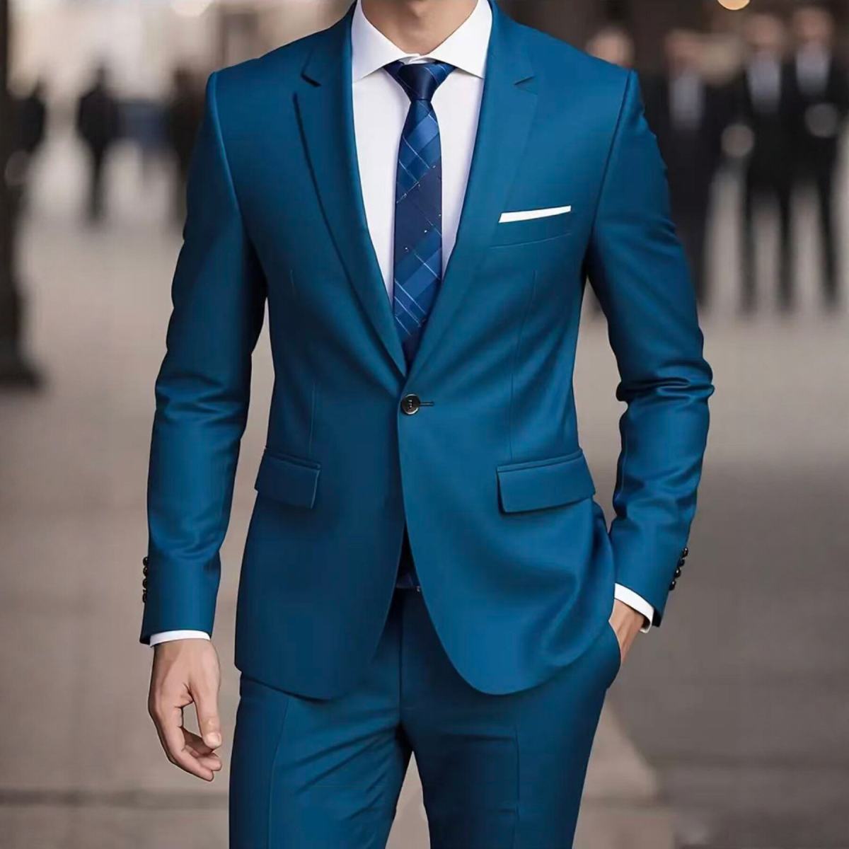 Mens Business-Casual Suit Slim-Fit Korean Style