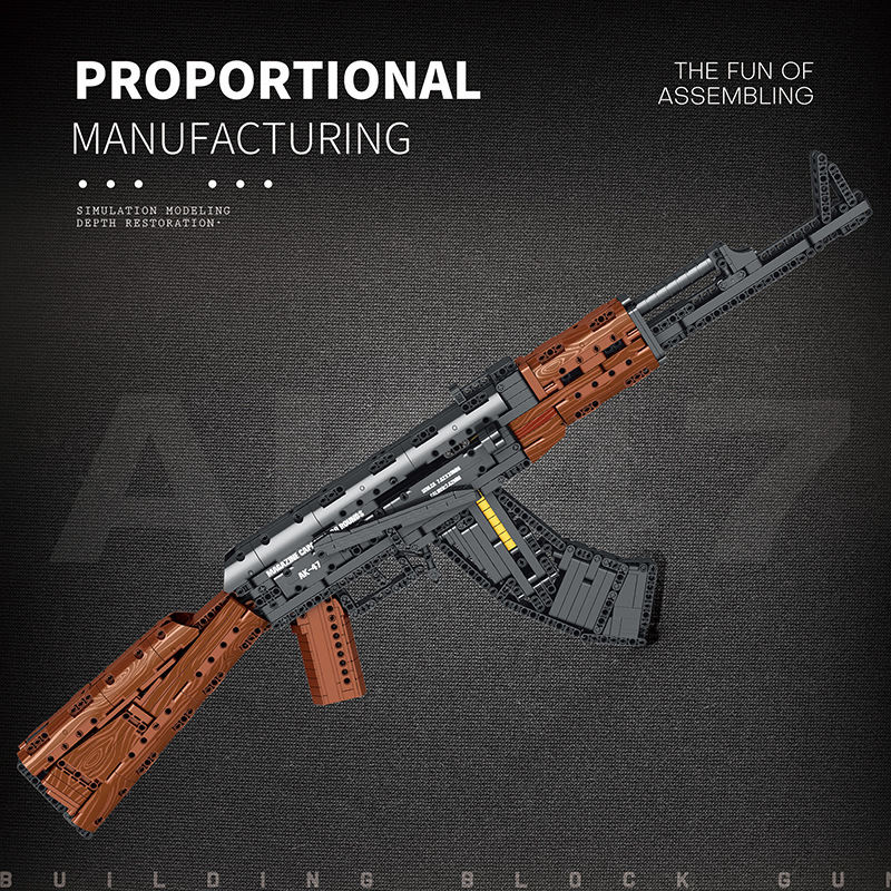 AK47 Building Blocks Launch Assembly Model Educational Toys For Boys