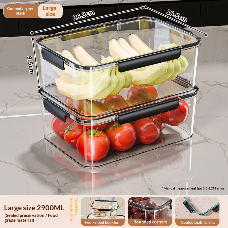 Refrigerator Fresh-keeping Container Large-capacity Transparent Freezer Food Storage Box