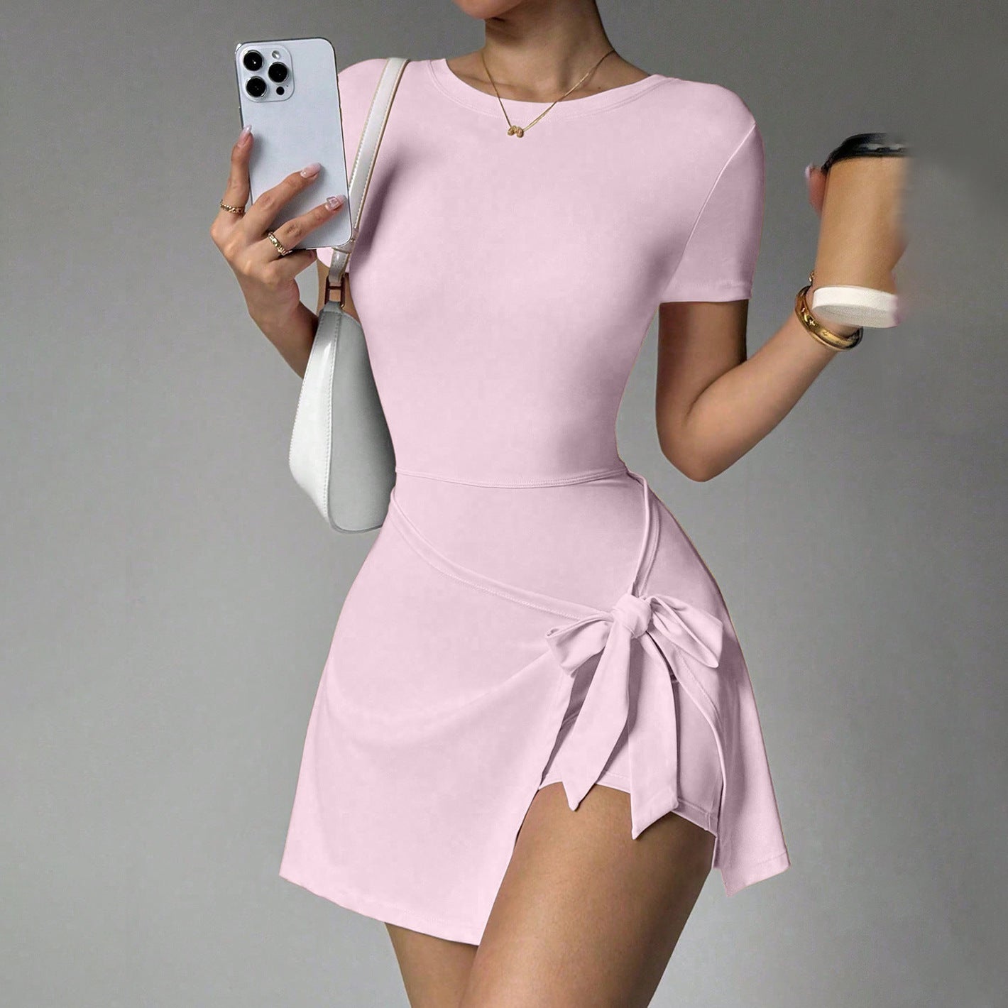 Fake Two-piece Anti-exposure Tight Sports Dress Leisure Fitness Yoga Tennis Skirt