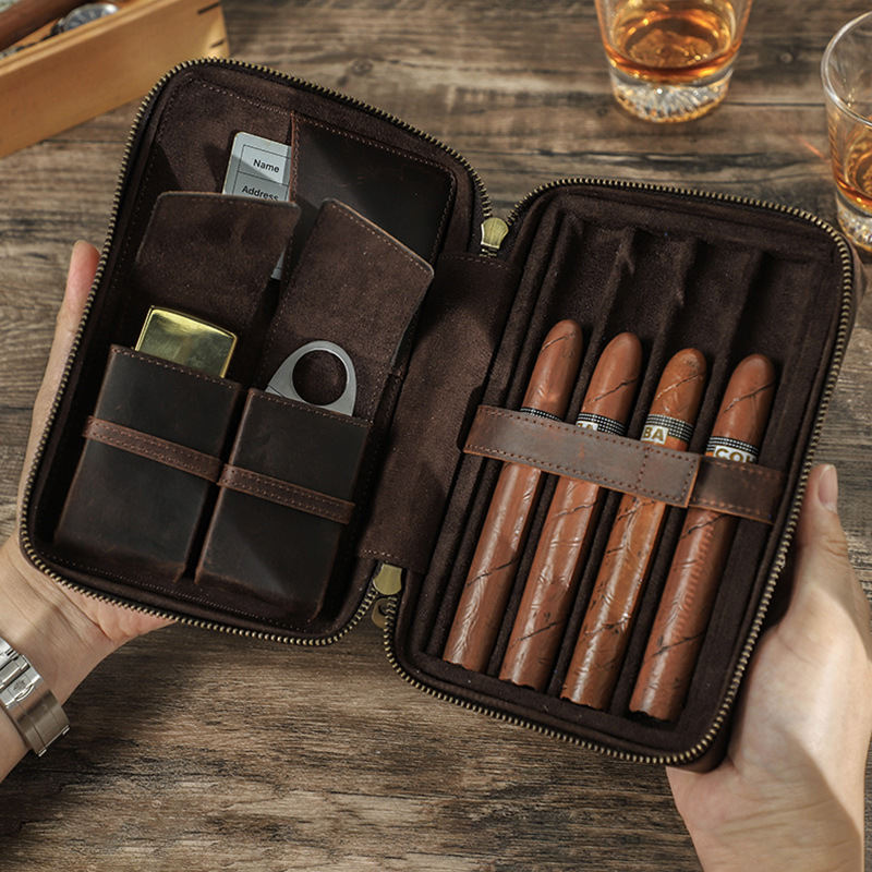Portable Travel Cigar Bag Storage Case