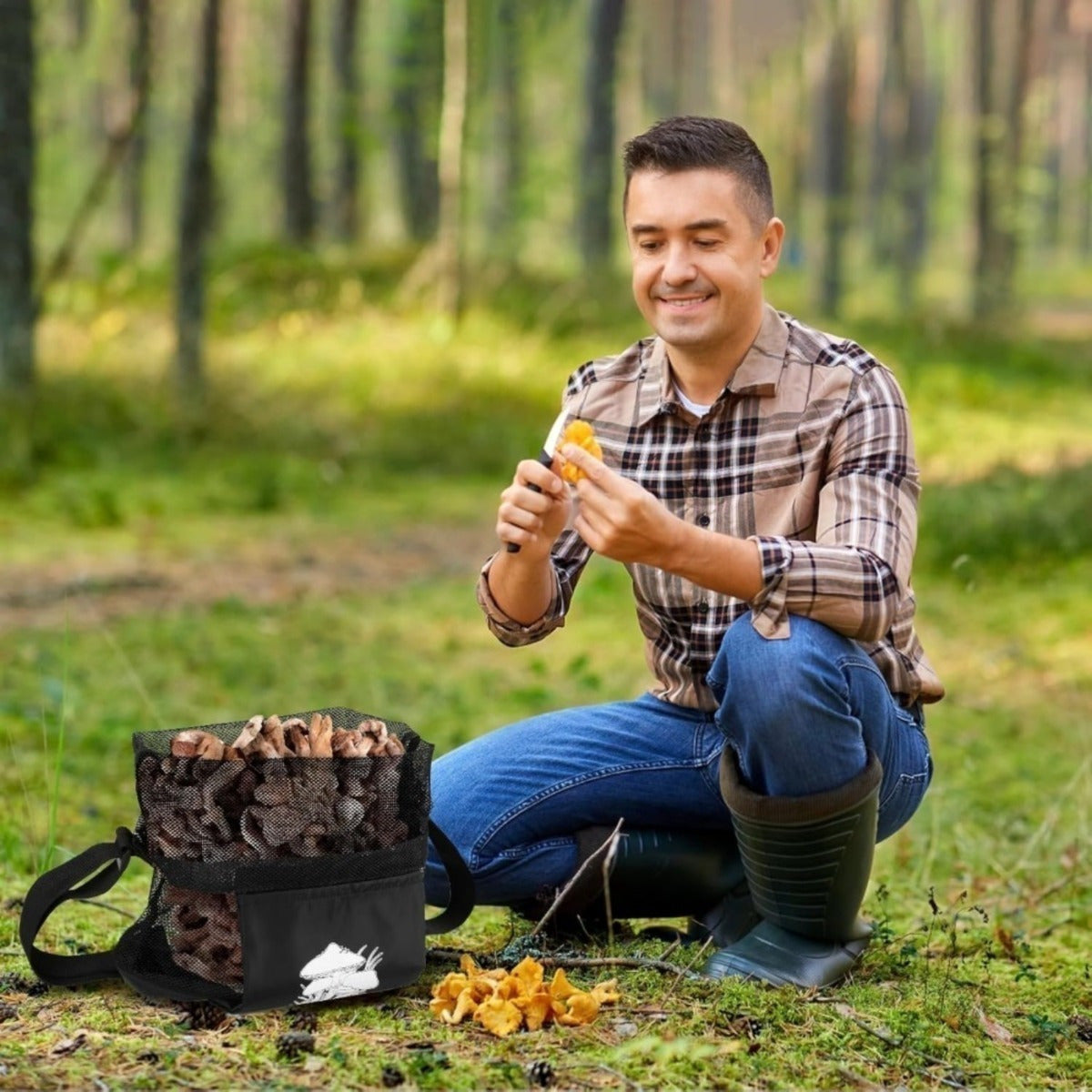 Mushroom Bags, Practical Mushroom-Gathering Bag, Sturdy Harvest Bag For The Forest And Fall—Storage Accessories Set