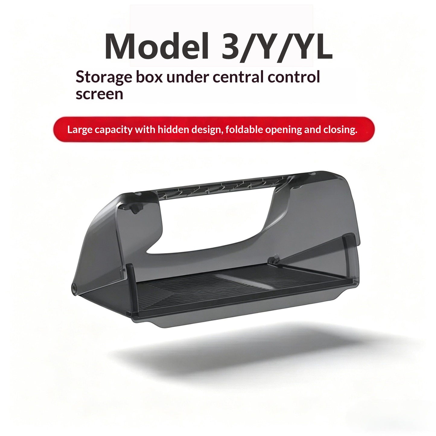 Retractable Storage Compartment For Car Accessories Under The Central Control Screen
