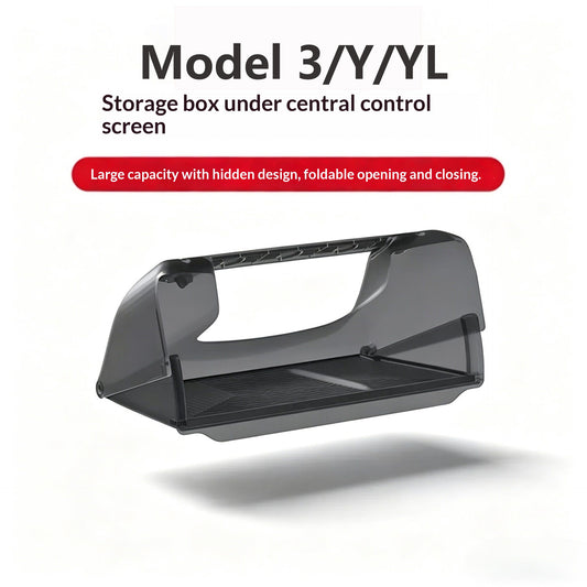 Retractable Storage Compartment For Car Accessories Under The Central Control Screen