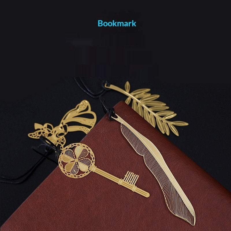 Korean-style Metal Bookmark Clips Exquisite Set Gold Color