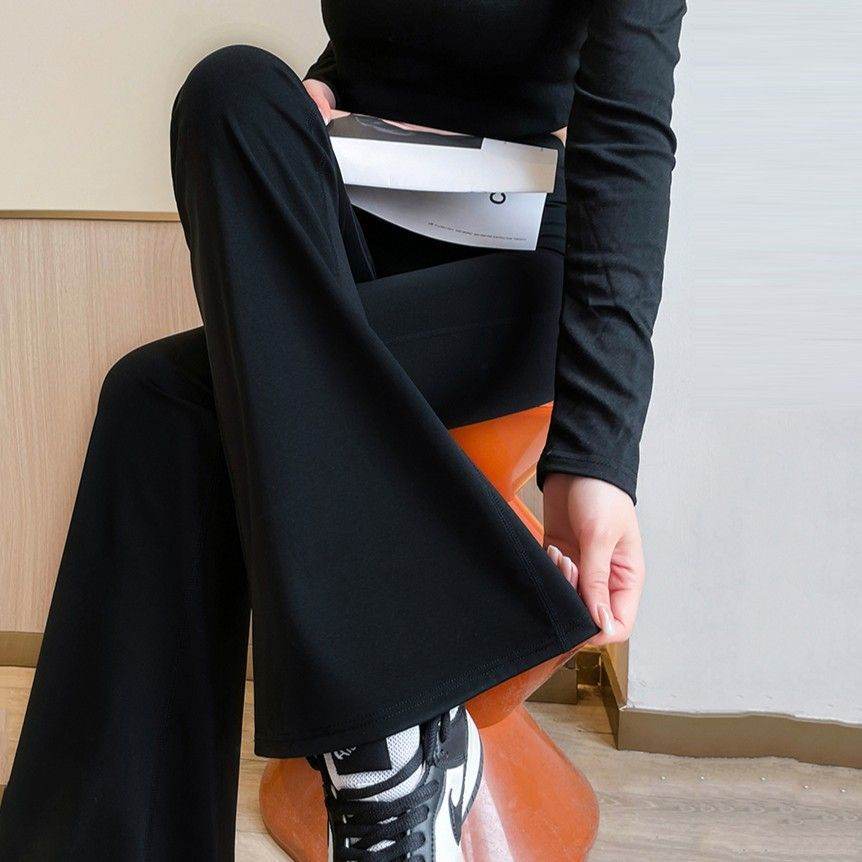 Mesh Pocket Womens SpringSummerAutumn Thin Hollowed-Out High-Waisted Shaping Flare Yoga Pants