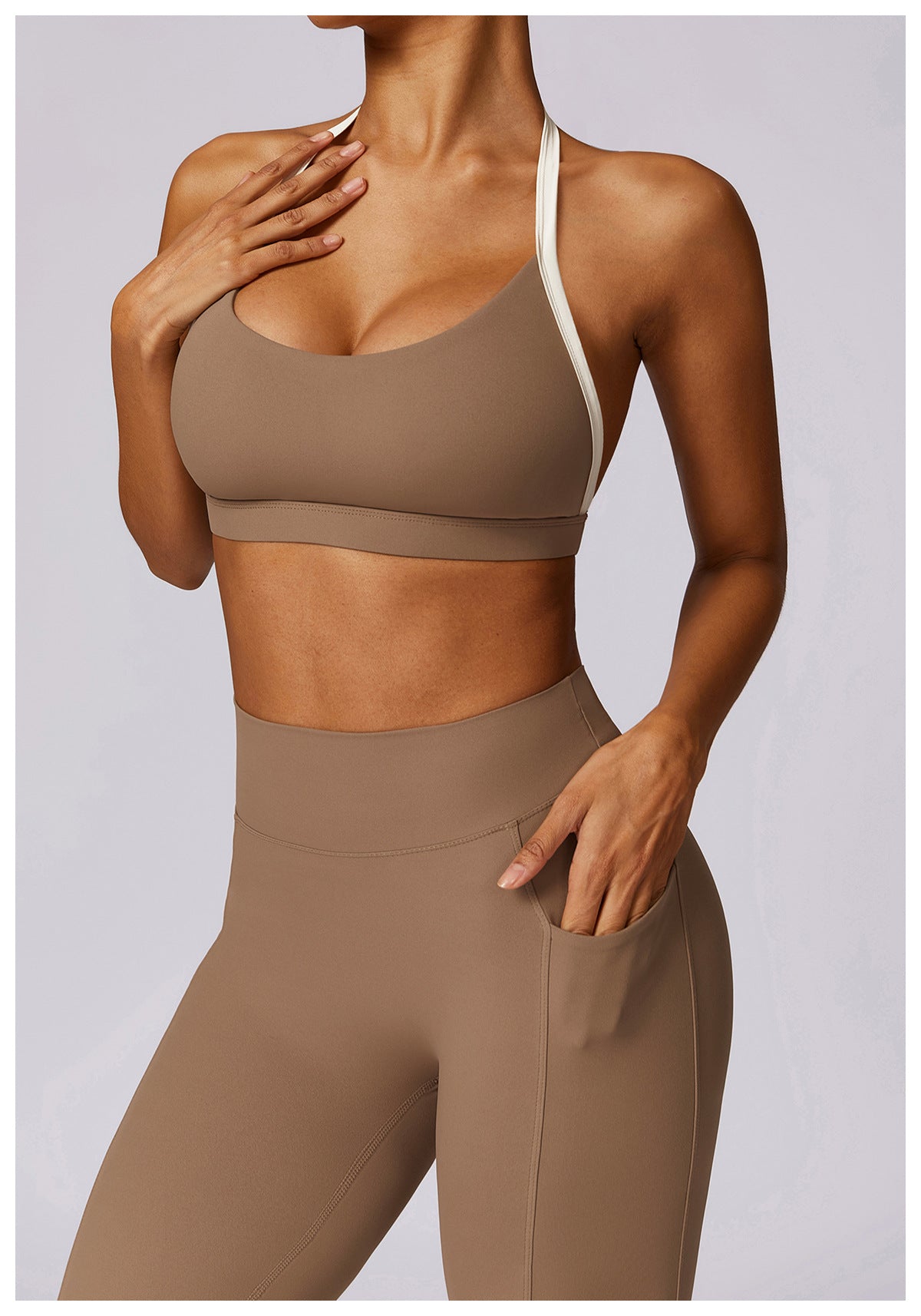 Halter Shockproof Beauty Back Yoga Bra