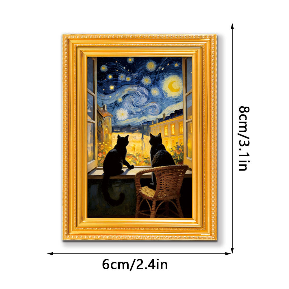 3D Wooden Photo Frame Fridge Magnet Home Decor