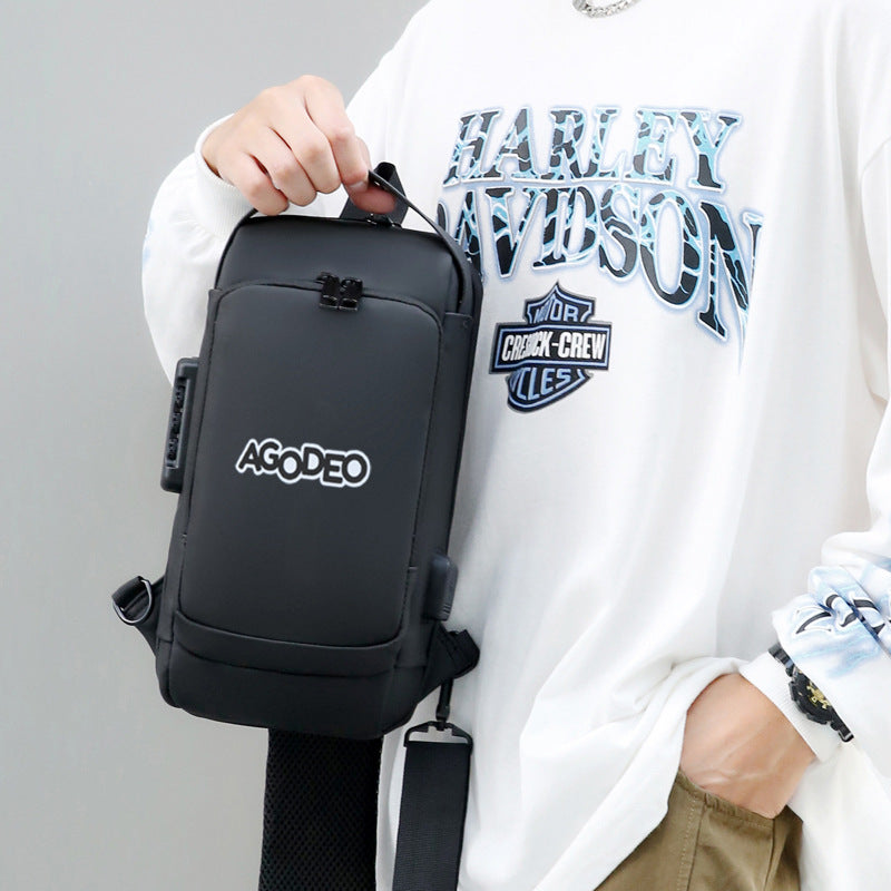 Korean-style Simple Lightweight Trendy Crossbody Bag For Men