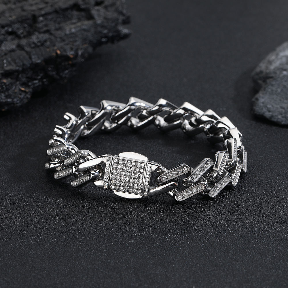 Men's Splendid Diamond Diamond Gold Cuban Accessories Necklace