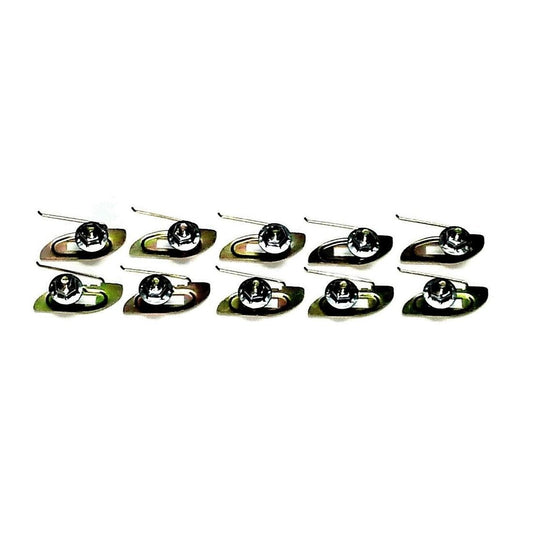 GM 3 4-1 1  2 Body Fender Door Quarter Trim Moulding Molding Clips & Nuts 10p C