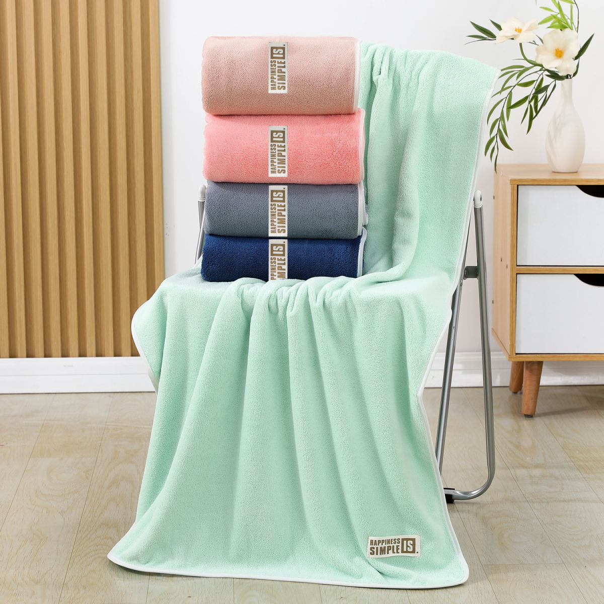 Class A Coral Fleece Bath Towel Soft Skin-friendly Highly Absorbent And Lint-free