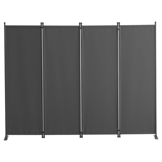 Room Divider,  4 Panel Room Dividers And Folding Privacy Screens, Fabric Partition Room Dividers For Office, Bedroom, Dining Room, Study, Freestanding, Light Gray