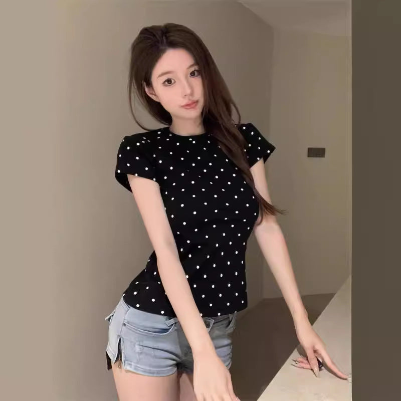 Korean-Style Slim-Fit Figure-Lifting Fashionable All-Match Top