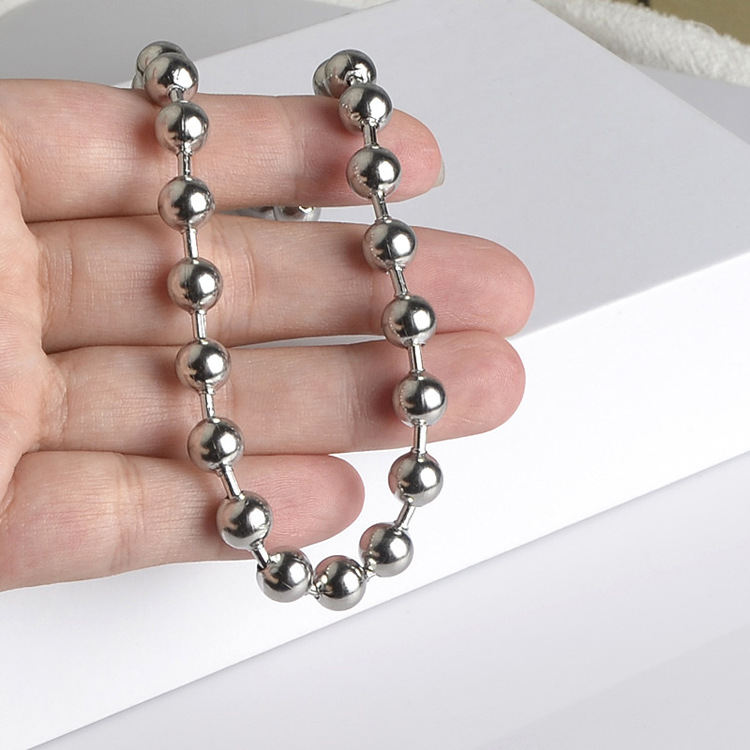 Hipsters Fashion Personality Jewelry Accessories Glass Bead Chain Ball Bead Chain
