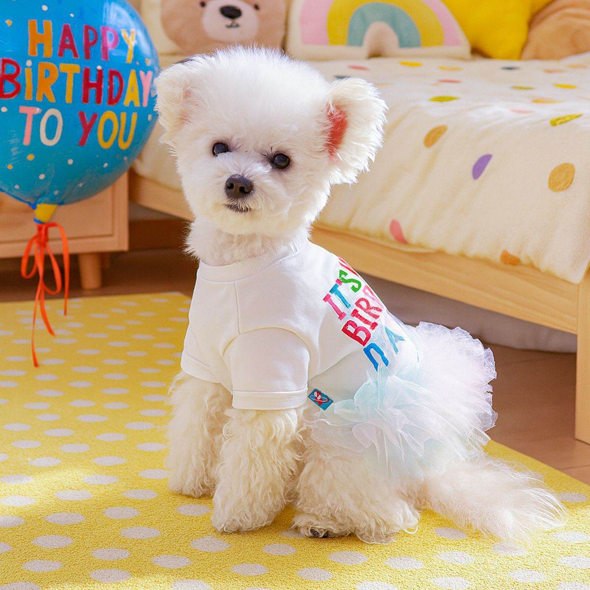 Holiday Pet Clothes For Cats And Small Dogs Happy Birthday And Easter Shirt Ballet Tutu