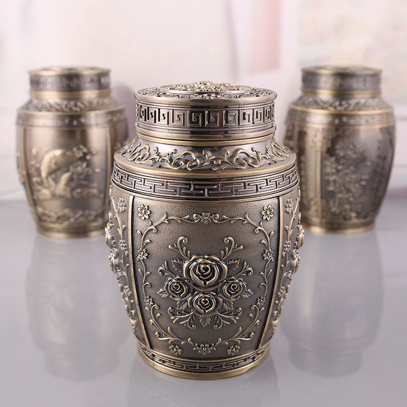 Creative Metal Tea Canister For Home Living Room