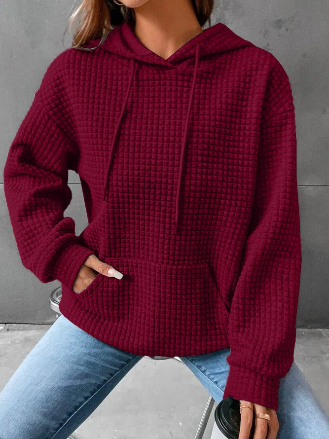 Women's Solid Color Crew Neck Long Sleeve Sweatshirt, New Arrival Elegant Basic Top For Autumn & Winter