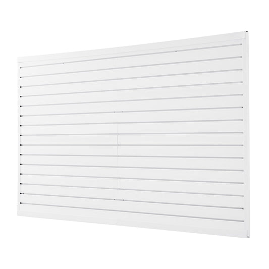 Slat Wall Paneling, 8 X 4 Ft, PVC Garage Slatwall With Accessories, White Slat Wall Easy-to-Install Adjustable Slatwall Panel With Coupling Structure & DIY Cutting, Fits For Storage & Display