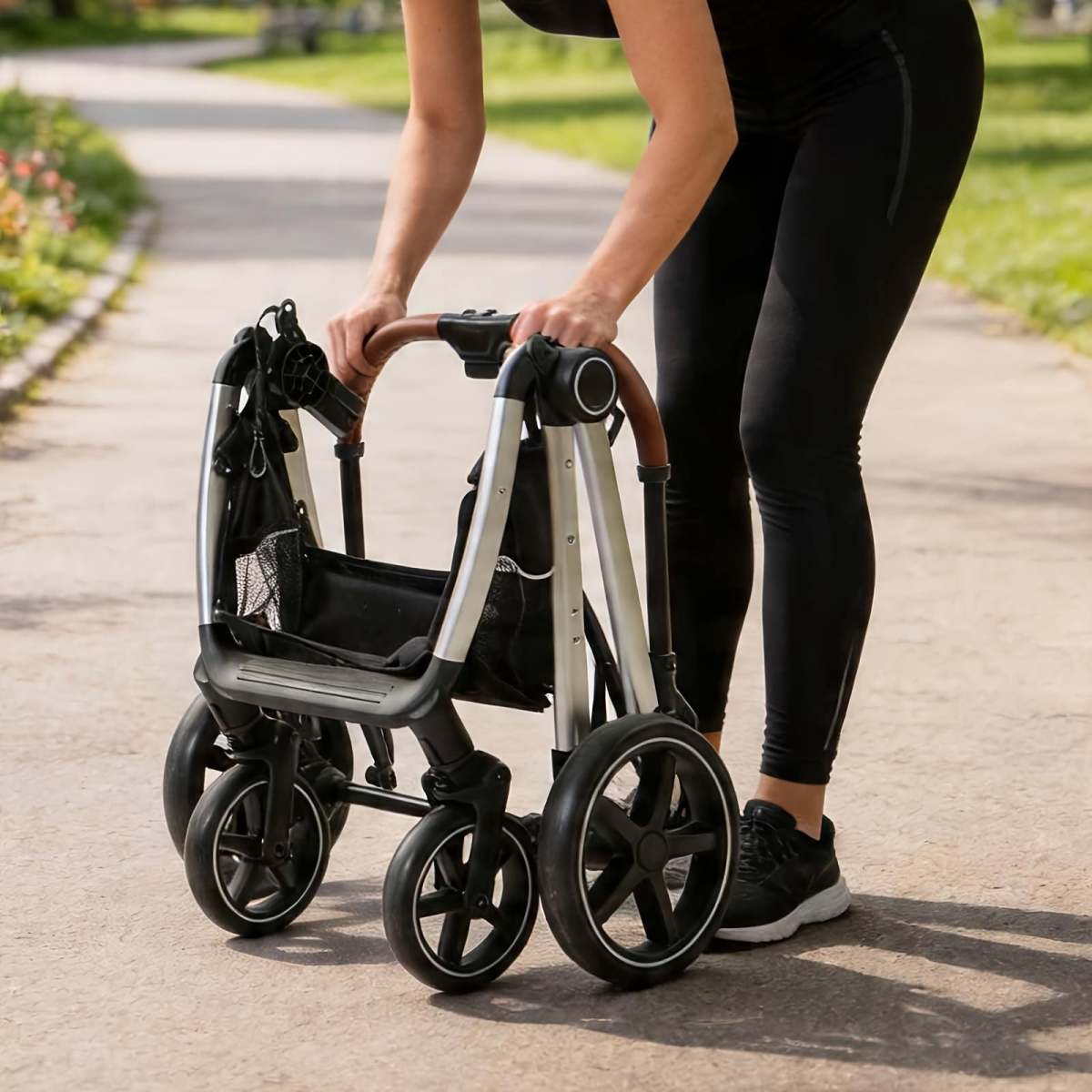 Versatile Pet Stroller For Small To Medium Dogs And Cats  Lightweight, Foldable, And Multi-purpose With Detachable Aluminum Frame Features Ventilated Mesh For Outings, Travel, And Walks.