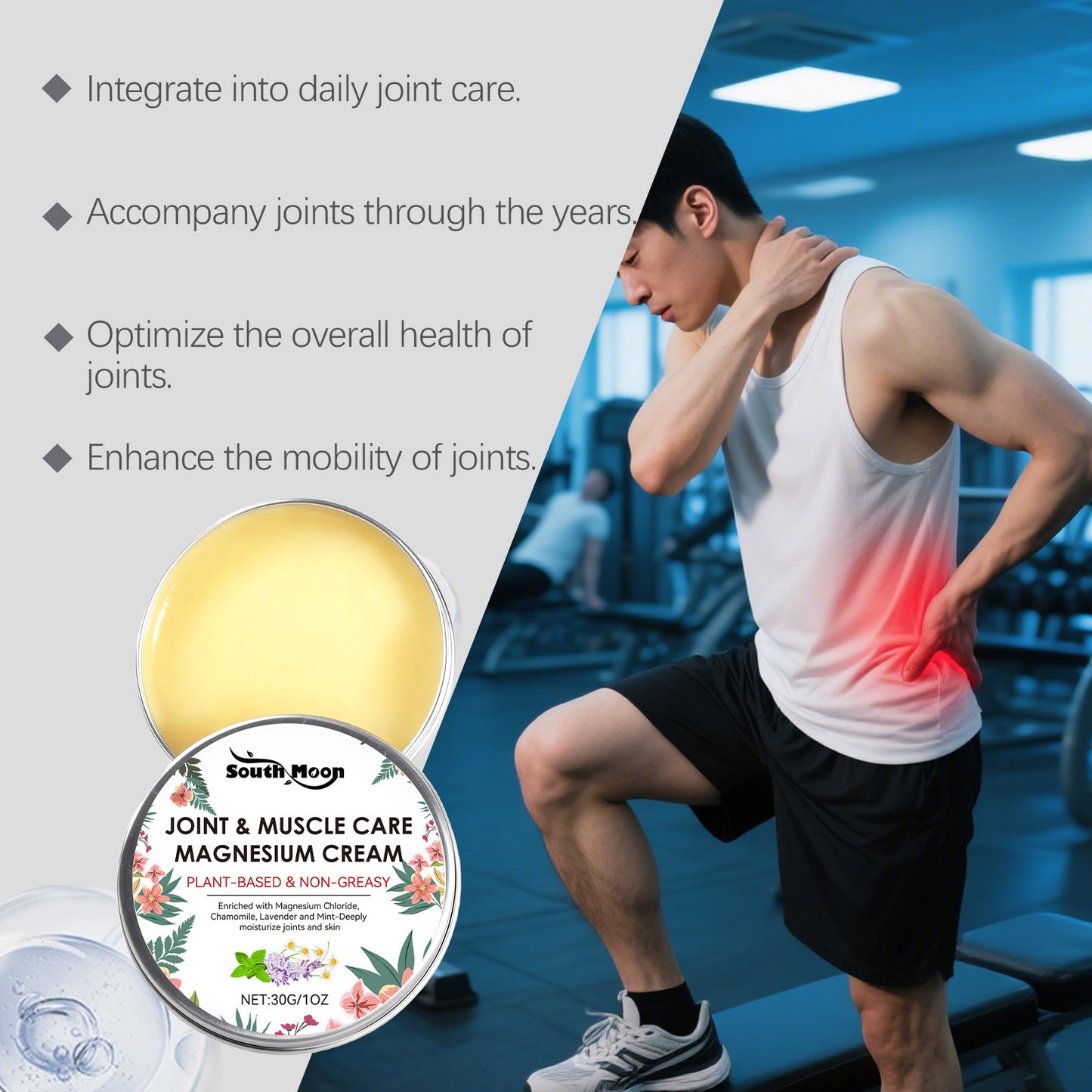 Magnesium Joint Care Cream For Soothing And Moisturizing Body Skin