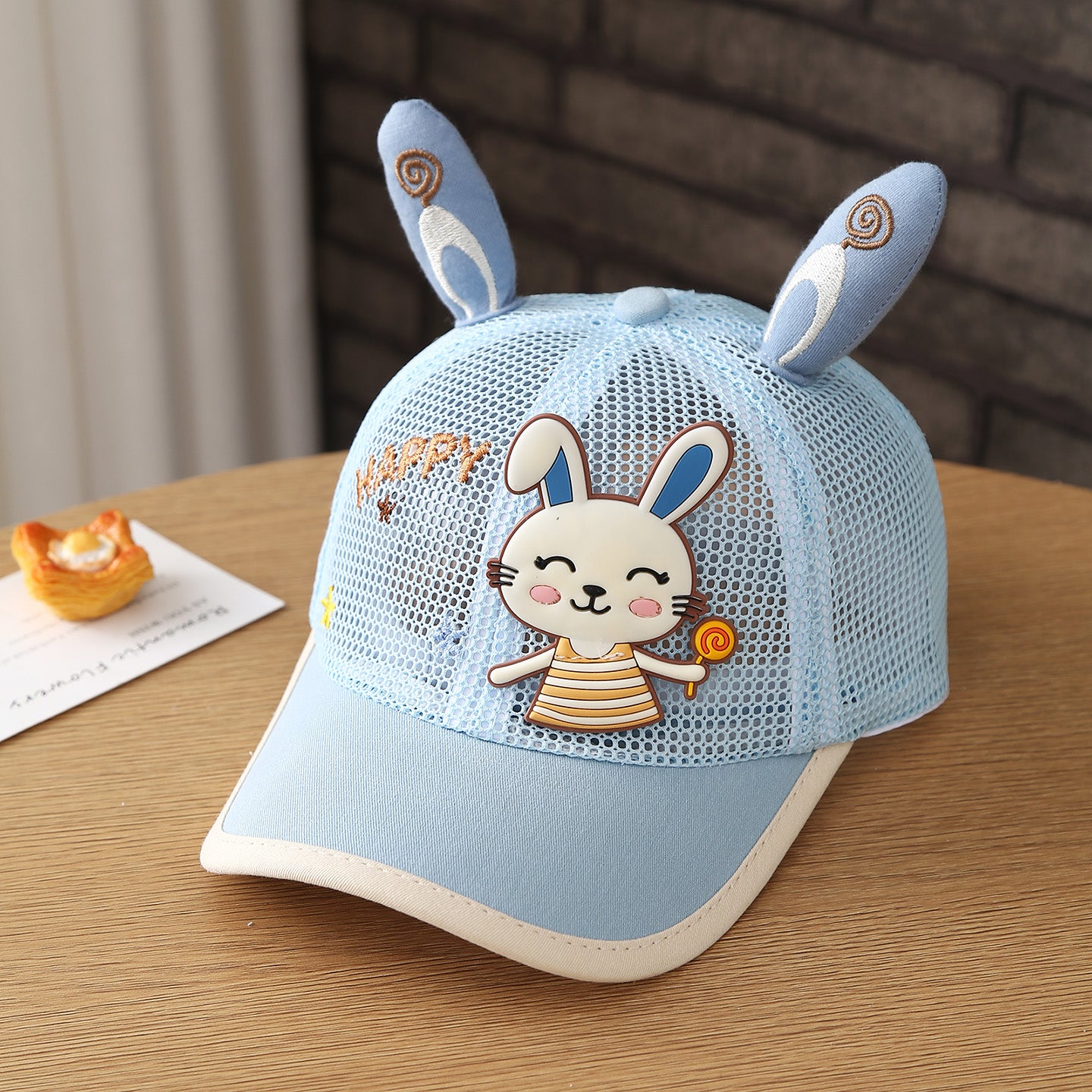 Children's Candy Rabbit Cute And Fashionable Net Scarf Baseball Cap For Summer - Boys And Girls' Sun Hat For Outdoor Travel - Duckbill Cap For Babies