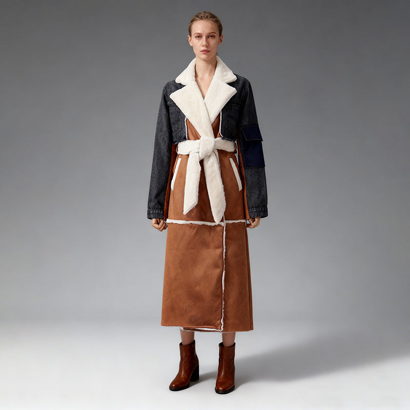 Korean-style Chic Relaxed-fit Casual Multicolor Coat