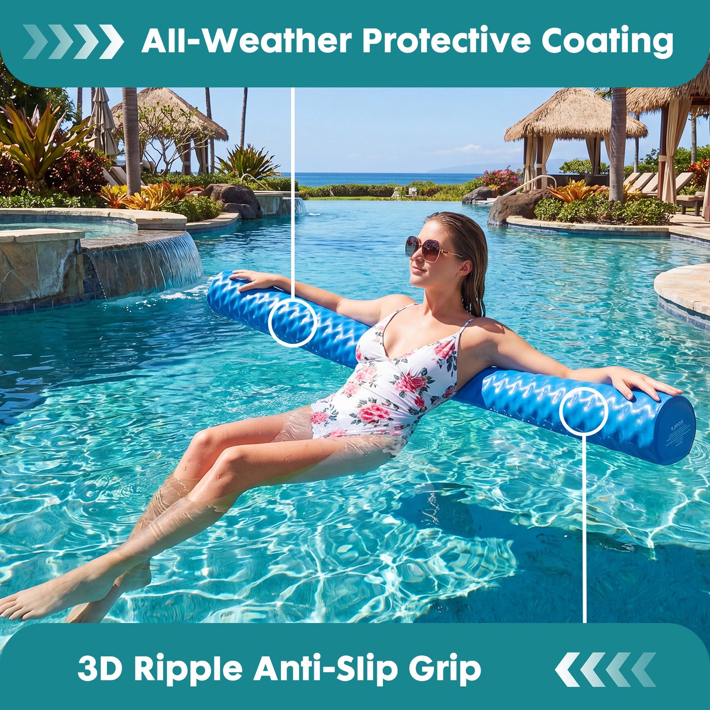 Noodle-shaped Float Devices For Swimming And Floating In Swimming Pools, Solid Styrene-butadiene Rubber Foam Swimming Pool Float Devices