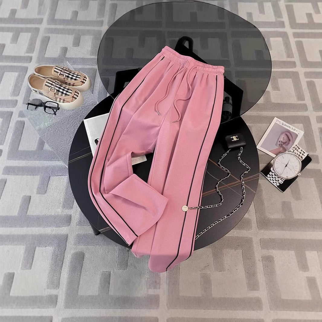 Womens New Summer Chic Wide-leg Pants Two-piece Set