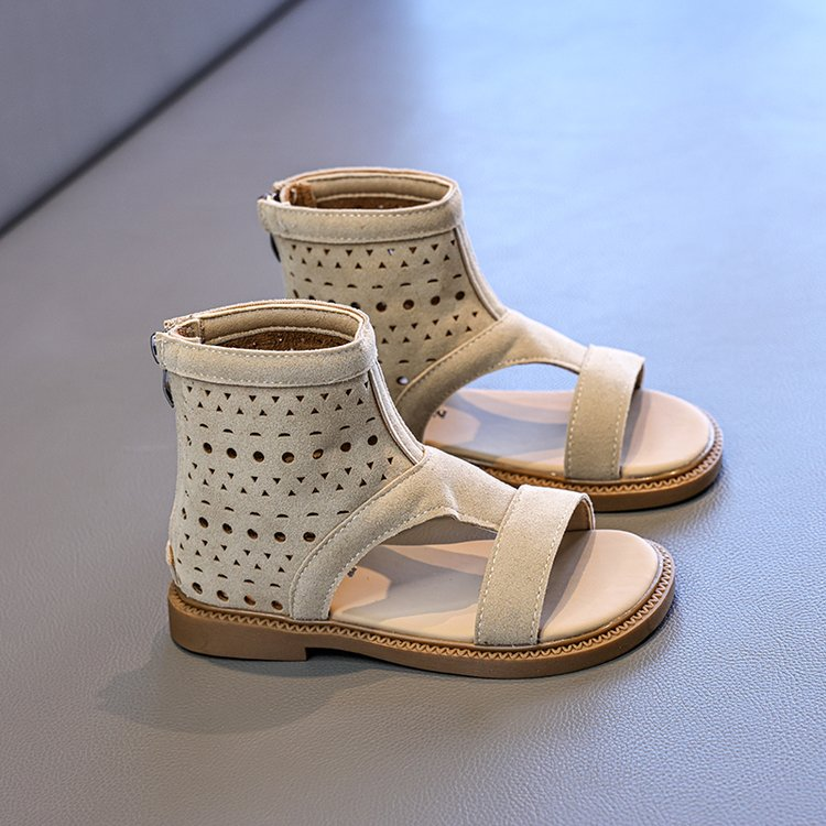 2026 Summer New Kids Shoes, Korean Style Hollow Out Sandals, Elegant Roman Fashion Sandals For Girls And Big Kids