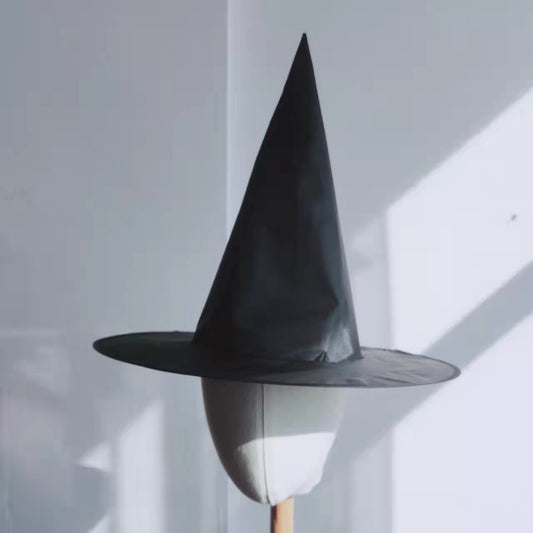 Black Polyester Taffeta Wizard's Hat Makeup Clothing Props