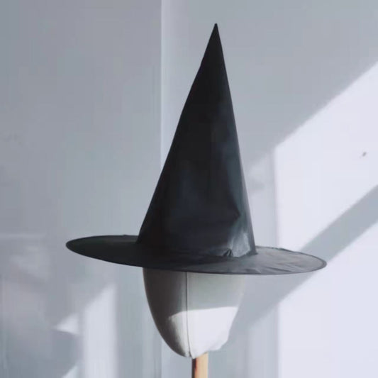 Black Polyester Taffeta Wizard's Hat Makeup Clothing Props