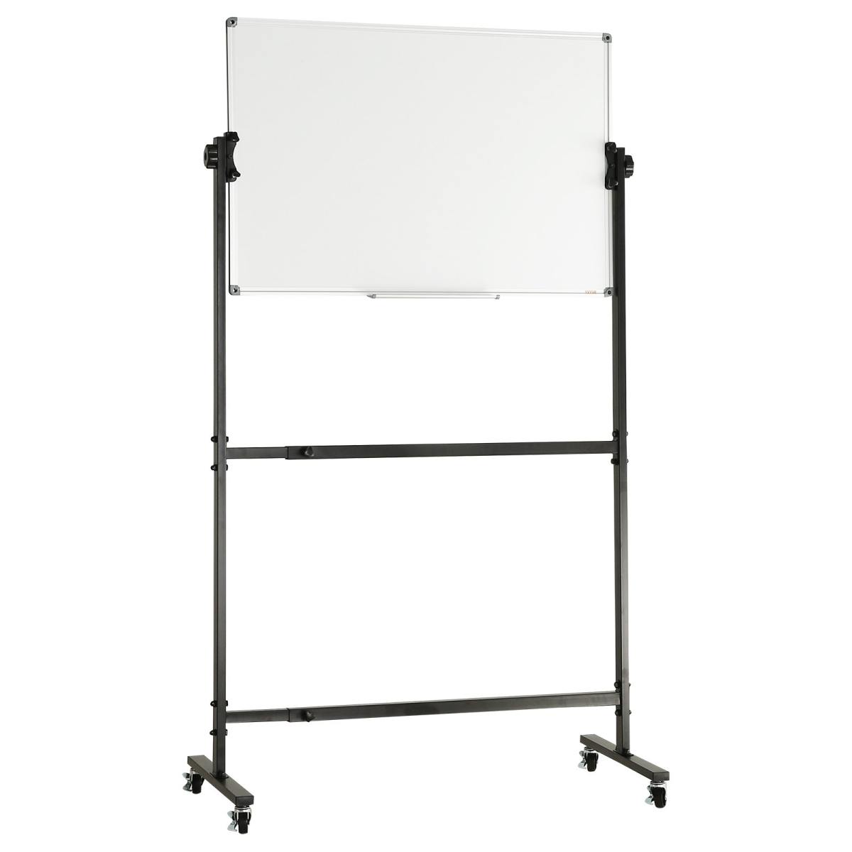 Rolling Magnetic Whiteboard, Double-sided Mobile Whiteboard 36x24 Inches, Adjustable Height Dry Erase Board With Wheels, 1 Magnetic Erase & 3 Dry Erase Markers & Movable Tray Office, School