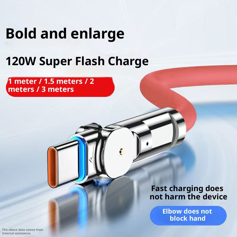 Rotated Type-C Fast Charging Cable