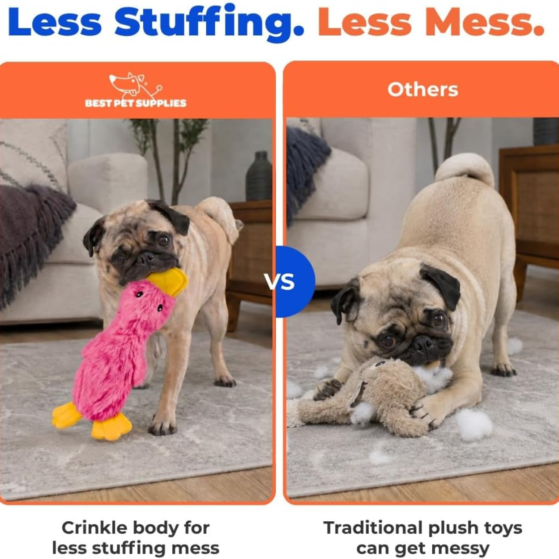 Best Pet Supplies Interactive Squeaky Dog Chew Toy, Ideal Dog Toys For Chewers, Small, Medium  Large Dogs, And Fetch Lovers