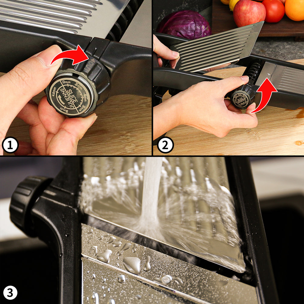 Professional Mandolin Slicer Stainless Steel Cutter Vegetable Food Fruit Slicer
