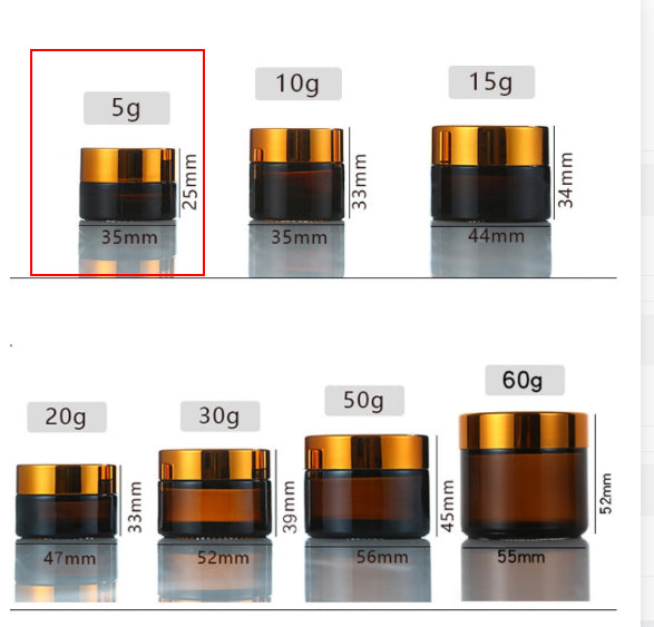 Amber Glass Cream Jar For Light-sensitive Products