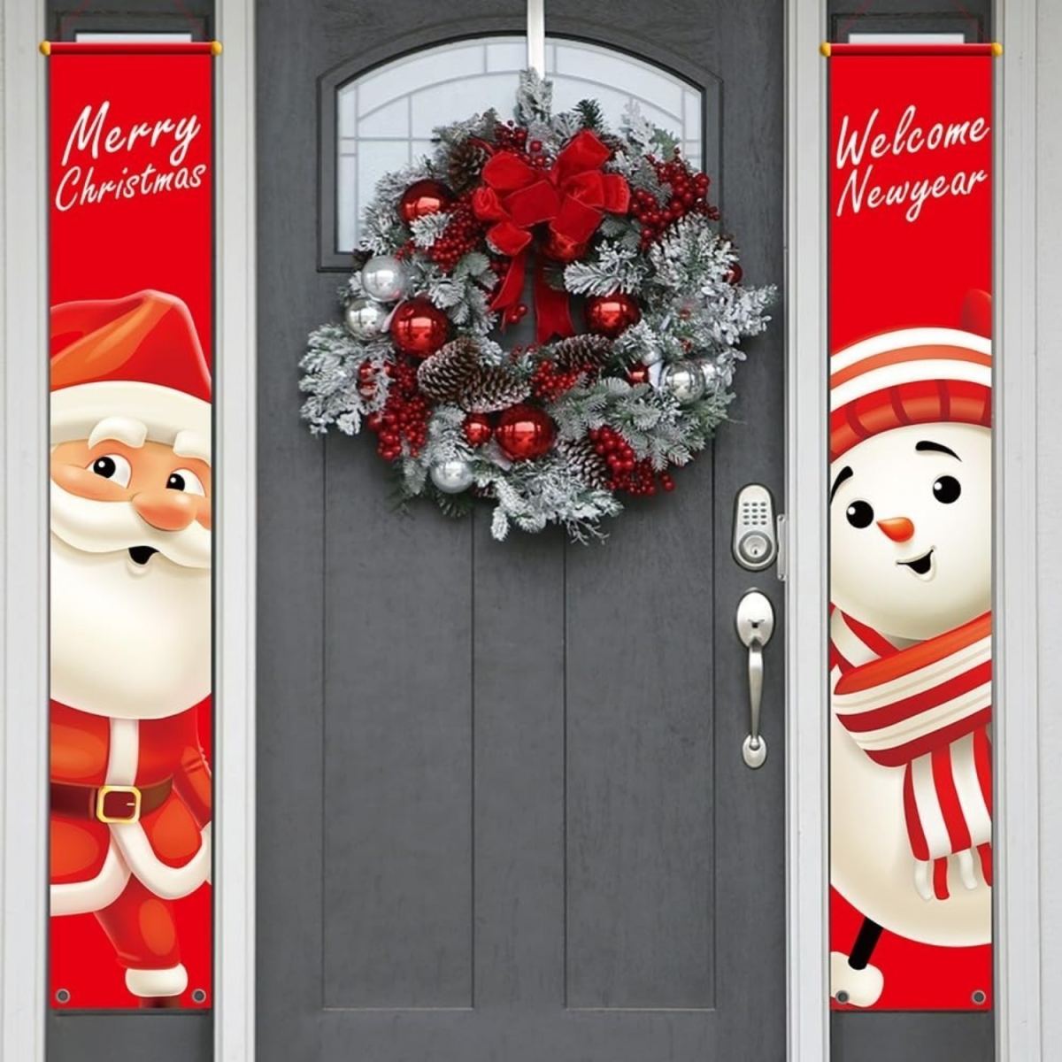 30 X 180 Cm Hanging Snowman Porch Sign For Indoor And Outdoor Use On Walls And Doors For New Year's