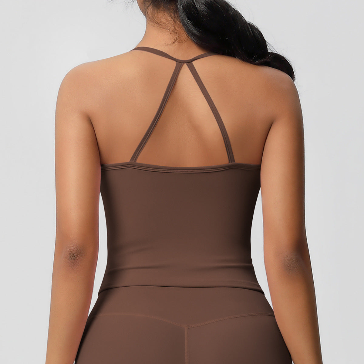 Double-sided Brushed Pure Color Tight Beauty Back Exercise Vest