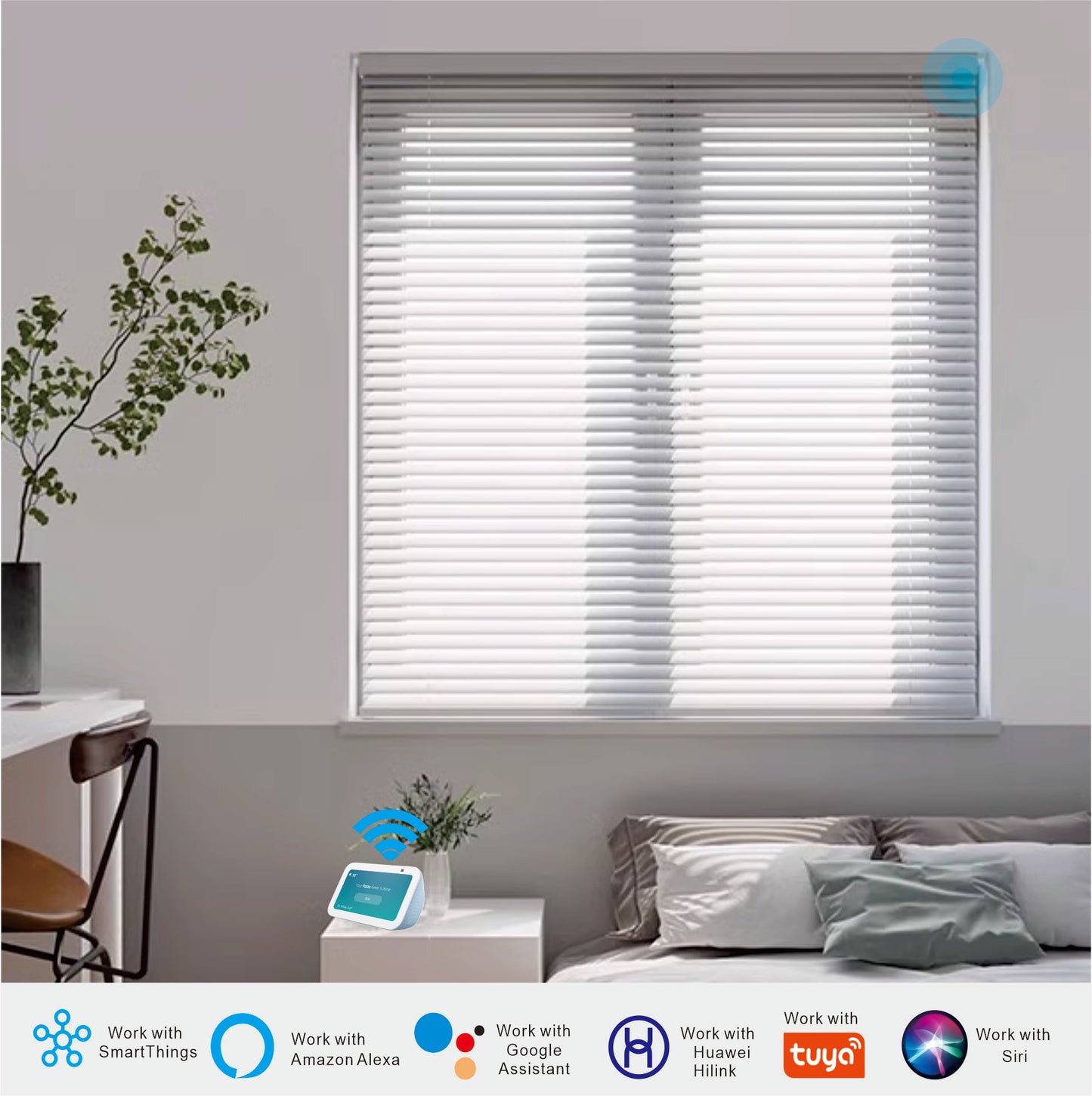 Double Layer Intelligent Electric Curtain System Equipped With 15 Channel Remote Control And Solar Charging Panel Sunshade Curtains Blinds Honeycomb Curtains