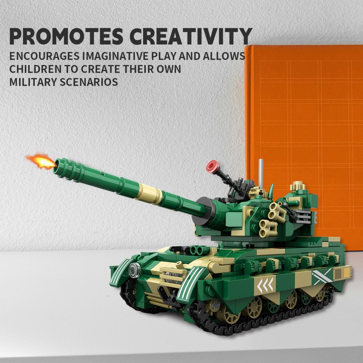 Tank Building Blocks Set Toys With Movable Parts Realistic Tank Model Building Kit For Boys Kids